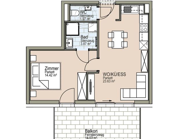 Neubauwohnung mit Balkon im 3. Stock - Photo 1