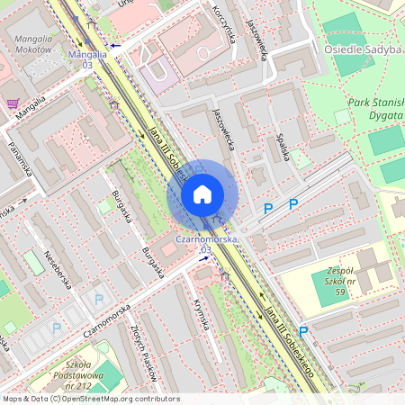 ul. Jana III Sobieskiego, Sadyba, Mokotów, Warszawa, mazowieckie