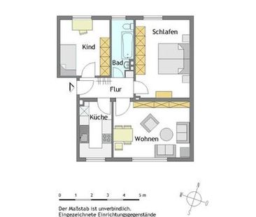 Modernisierte 3-Zimmer-Wohnung in Mülheim-Styrum - Photo 1