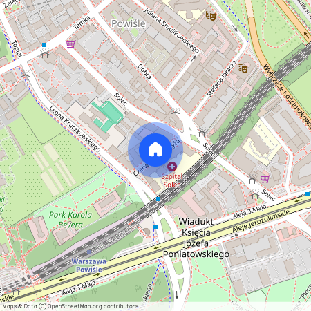 Warszawa, Śródmieście, Powiśle, Czerwonego, Krzyża