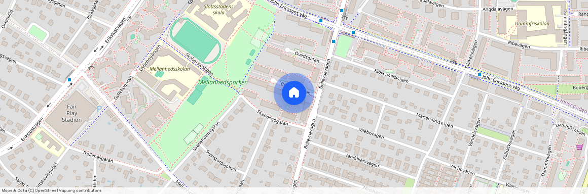 Börringegatan 2B, Mellanheden