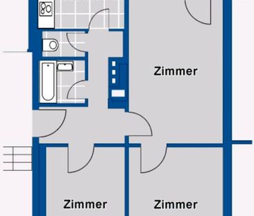 3 zimmer wohnung befristet zur Untermieten - Foto 1
