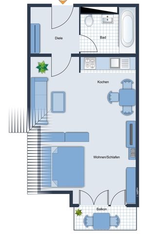 kleines feines 1-Zi-DG-Apartment, mit Balkon und Einbauküche, frei ab Januar 2025 - Photo 3