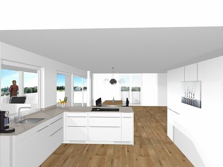 Attika West mitten im Grünen: 131m2 netto + 90m2 umlaufende Terrasse - Foto 4