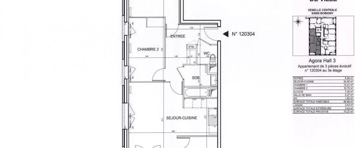 location Appartement T3 DE 69.9m² À BOBIGNY - Photo 1