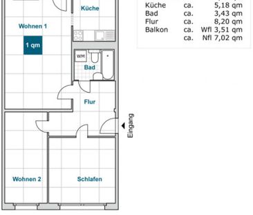 Familienfreundliche 3-Zimmerwohnung mit Balkon und Aufzug! - Photo 2