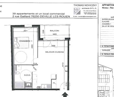 Location Appartement 2 pièces 45m² DEVILLE LES ROUEN 76250 - Photo 3