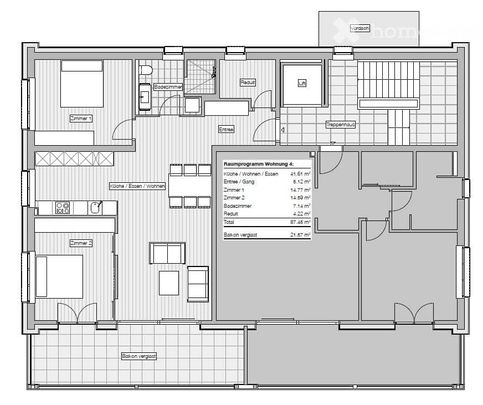 3 Zimmer, 87 m² - Foto 1