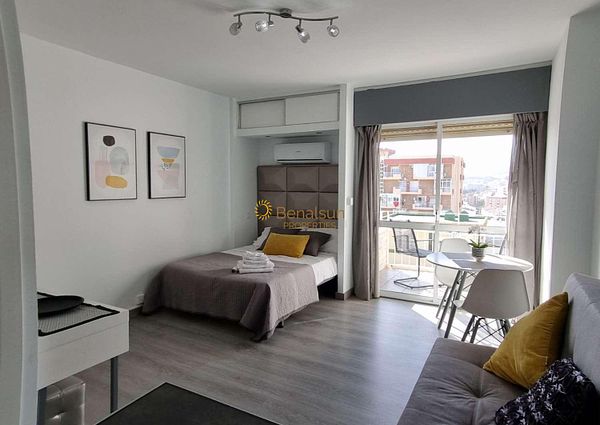 Beautiful studio apartment with sea views for rent MID SEASON from 01/10/2024 - 31/05/2025 in Arroyo de la Miel (Benalmadena)