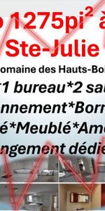 Condo 1275pi² à Ste-Julie : électroménagers, meubles, Borne de recharge, 2 cambres, 1 bureau, 2 salles de bain, cuisine, salle à manger et espace de s - Photo 4