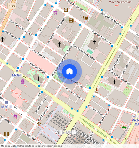 ** Place Phillips, app. 3511, Montréal (Ville-Marie), H3B0H3