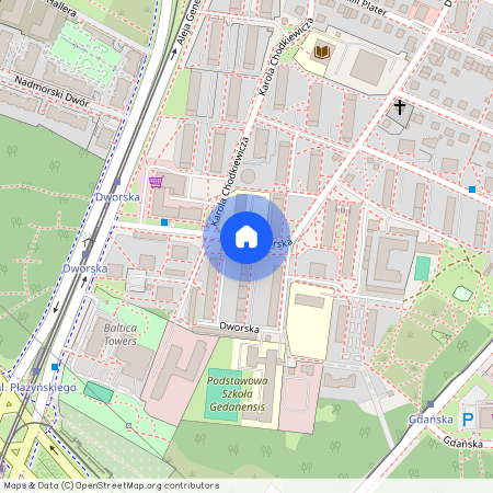 ul. Dworska, Brzeźno, Gdańsk, pomorskie
