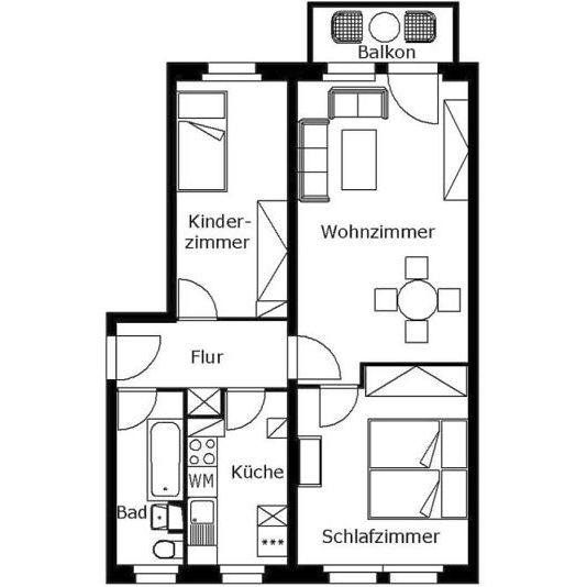 ++ Neues Zuhause mit Herz ++ 3-Zimmer-Wohnung mit Balkon in City-Nähe ++ - Foto 1