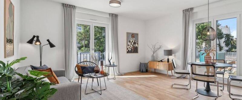 Moderne Neubauwohnung mit Mietergarten: stilvolle 3-Zimmer-Neubau mit Einbauküche - Foto 1