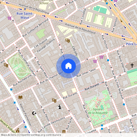 Rue du Chemin Vert et rue Servan 75011 Paris (11e arrondissement)