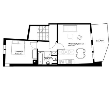 2.5-Zi. Altstadtwohnung mit sonnigem Balkon - Foto 4
