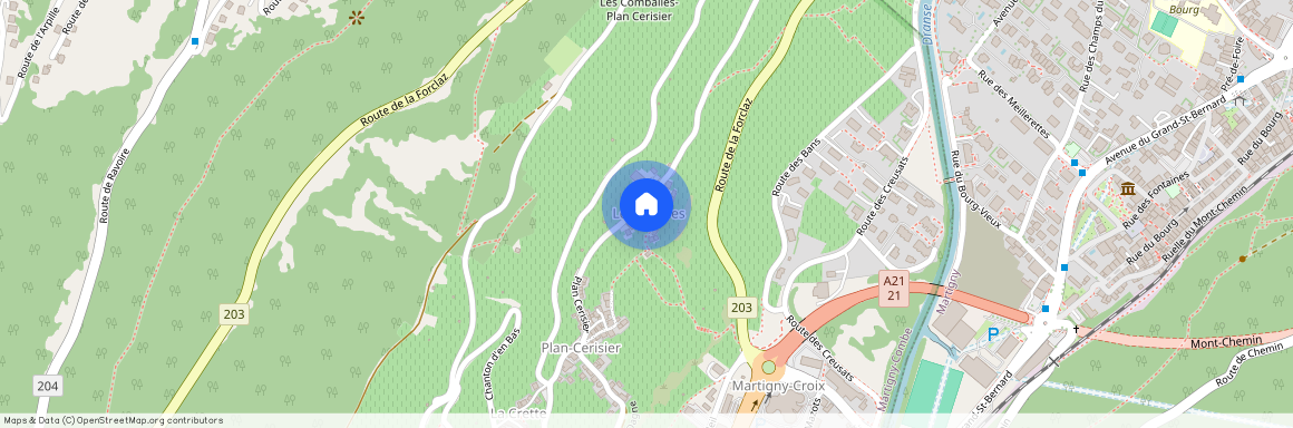 Les Guières, Martigny-Croix