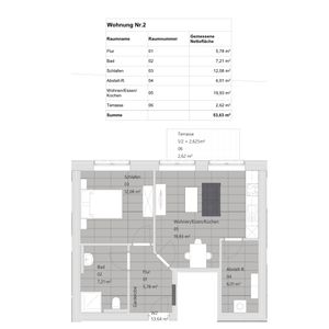 Neubau: Erdgeschosswohnung mit zwei Zimmern und Terrasse - Photo 2