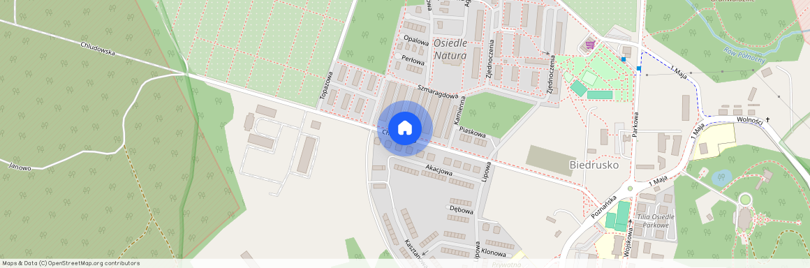 ul. Chludowska, Biedrusko, Suchy Las, poznański, wielkopolskie