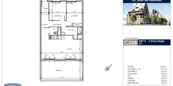 Location Appartement 3 pièces 63m² DIJON 21000 - Photo 3