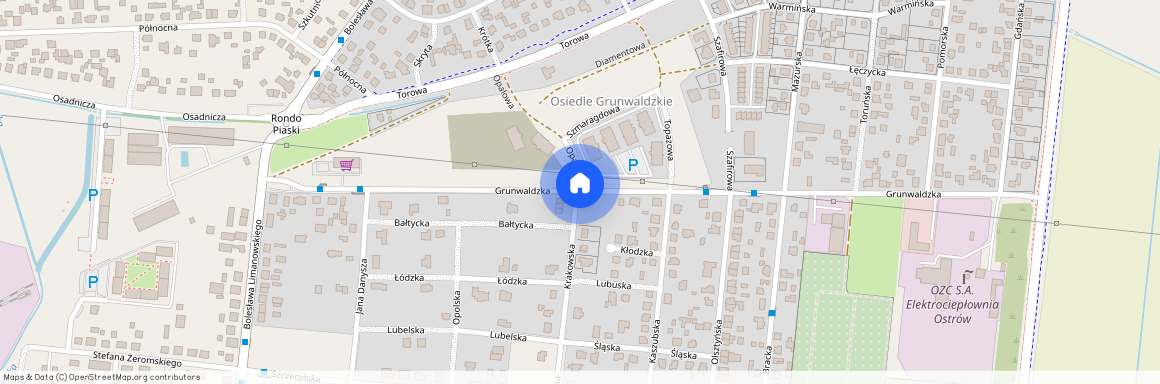 Opalowa, Ostrowski, Ostrów Wielkopolski, Grunwaldzka