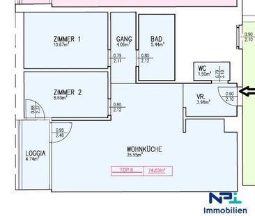 Moderne 3 Zimmer Mietwohnung mit Loggia in bester Lage - Foto 4