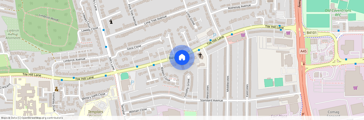 Tile Hill Lane, 2 The Quadrant, Coventry, West Midlands, CV1 2DX, Tel: 024 7655 5800, Email: