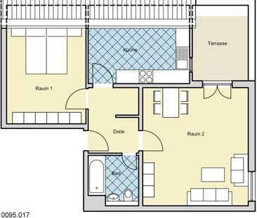 Schöne Wohnung mit zwei Zimmern im Dachgeschoss mit WBS - Photo 3