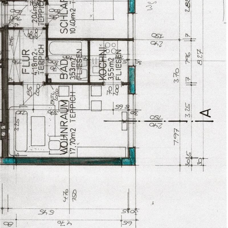 Nette 2-Zimmerwohnung, 43 m² WNFL, inkl. neuer Küche, Parkplätze vor dem Haus, schöner Allgemeingarten! - Foto 1