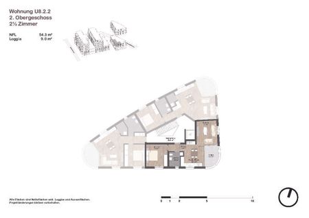 bel appartement moderne de 2,5 pièces dans le centre de Buchs - Photo 5