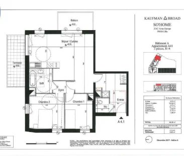 Appartement à louer 3 pièces 69.36m² - Photo 5