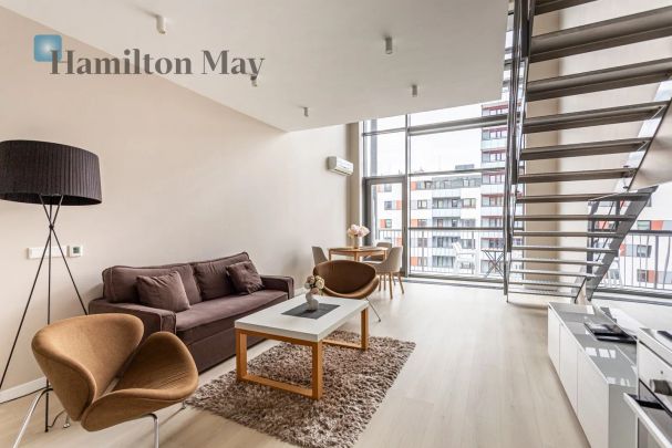 Dwupoziomowy apartament 79 m² w Qbik przy Woronicza, Balkon, 7 piętro - Zdjęcie 1