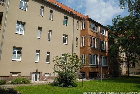 Wohnen im Süden von Halle! Ruhig aber trotzdem zentral gelegene 2 Raumwohnung mit Dusche - Foto 4