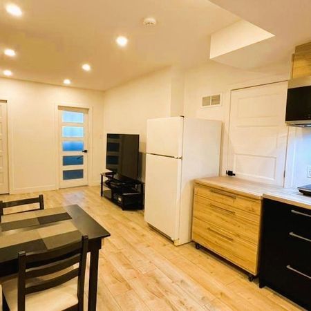 3 1/2 a Louer TOUT COMPRIS: Hydro: Chauffé, Éclairé, Eau chaude, Climatisé, Wifi. Laveuse Sécheuse, Frigo, Four, Micro-onde, Terrasse, stationnement + - Photo 4