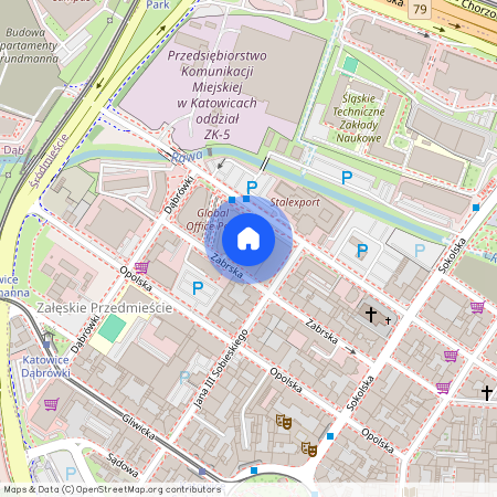 ul. Zabrska, Śródmieście, Katowice, śląskie