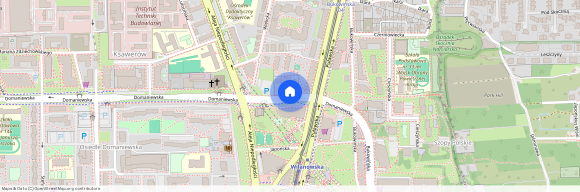 ul. Domaniewska, Ksawerów, Mokotów, Warszawa, mazowieckie