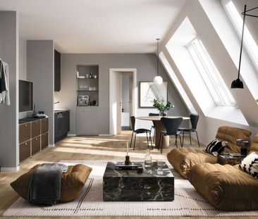 Licht durchflutet - 2-Zimmer-Dachgeschosswohnung mit eindrucksvolle... - Photo 1