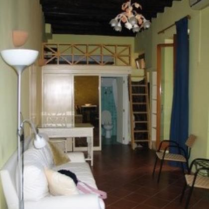 Trastevere-Terrace: 45sqm. Charming studio loft. Entrance, living room, separate kitchen, renovated bath, sleeping loft, large private terrace. Sunny, silent. Ref. 692 - Photo 4