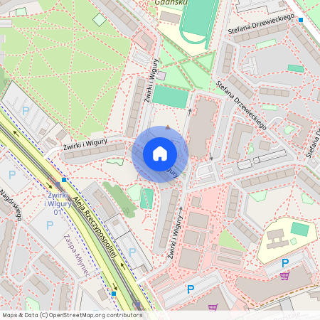 ul. Żwirki i Wigury, Zaspa-Rozstaje, Gdańsk, pomorskie