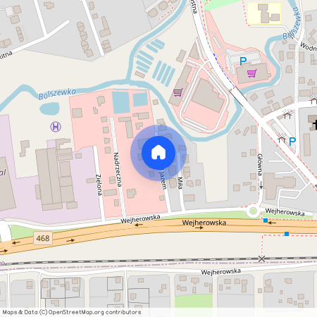 ul. Nad Jazem, Bolszewo, Wejherowo, wejherowski, pomorskie