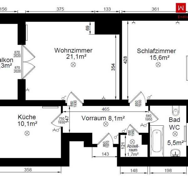 2-Raum-Wohnung mit Balkon am beliebten Bindermichl! - Foto 1