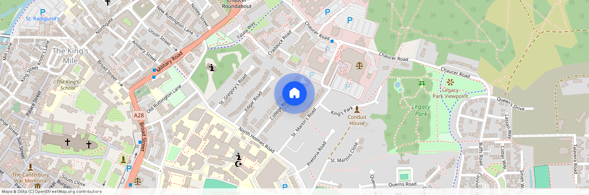 College Road, opposite CCCU