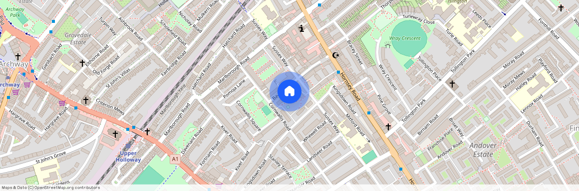 Sussex Close, Sussex Way, Archway