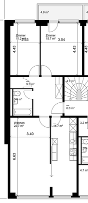 helle 3.5-Zimmerwohnung an zentraler Lage im Kleinbasel - Photo 1