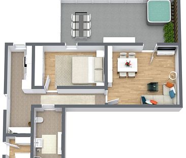 8044 Mariatrost - Ruhige 48,5m² 2-Zimmerwohnung mit großer Terrasse - Foto 1