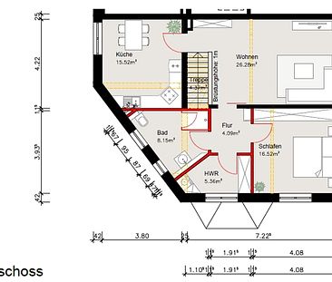Modernisierte 2-Zimmer OG Wohnung in Wietzen zu vermieten - Foto 6