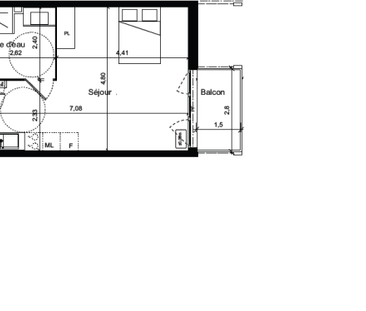 sans frais d'agence-ni garant Appartement T1 neuf à Saint Jean D'illac - Photo 2