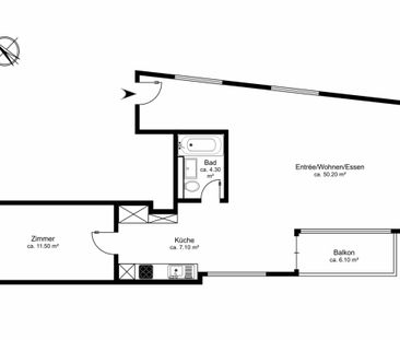 Grosszügige 2.5 Zimmer-Wohnung über den Dächern von Bad Zurzach - Photo 6