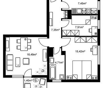 Sossenheim: schöne 3-Zimmer-Wohnung mit neuem Fußboden und Bad zu vermieten! - Photo 3