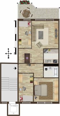 Kleine 4-Raum-Wohnung wartet auf neue Mieter - Photo 1